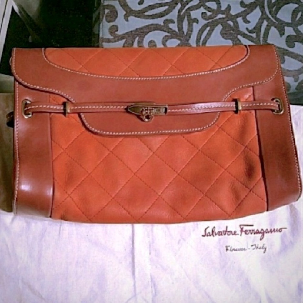 *LAST CHANCE* Authentic Salvatore Ferragamo Large Clutch